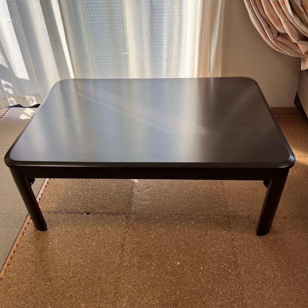 ブラウン 折りたたみ こたつ 長方形105cm×75cm