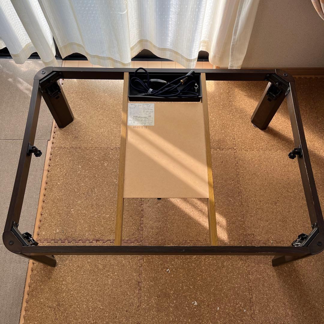 ブラウン 折りたたみ こたつ 長方形105cm×75cm