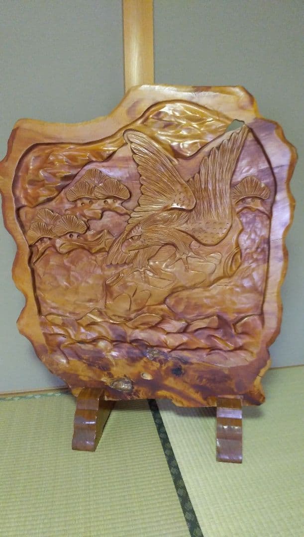 【新たに値下げ】大変貴重な1枚板の木製衝立