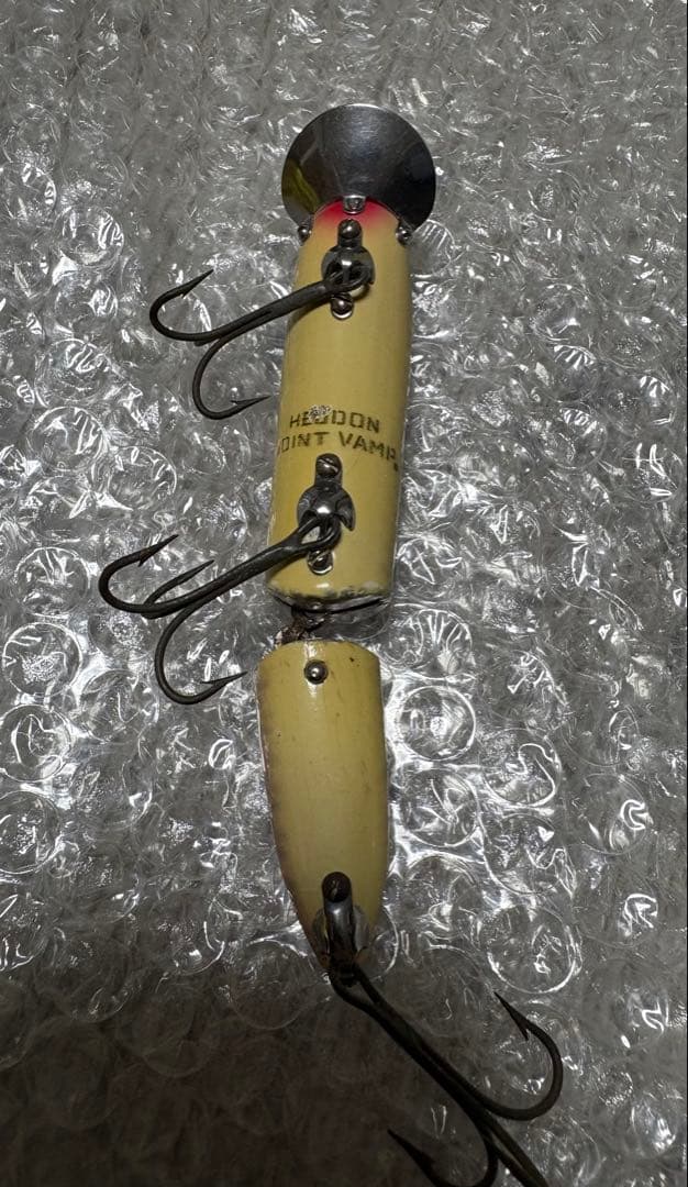 ヘドン　ジョイントバンプ　ウッド　1950s 金目　オールドルアー　希少