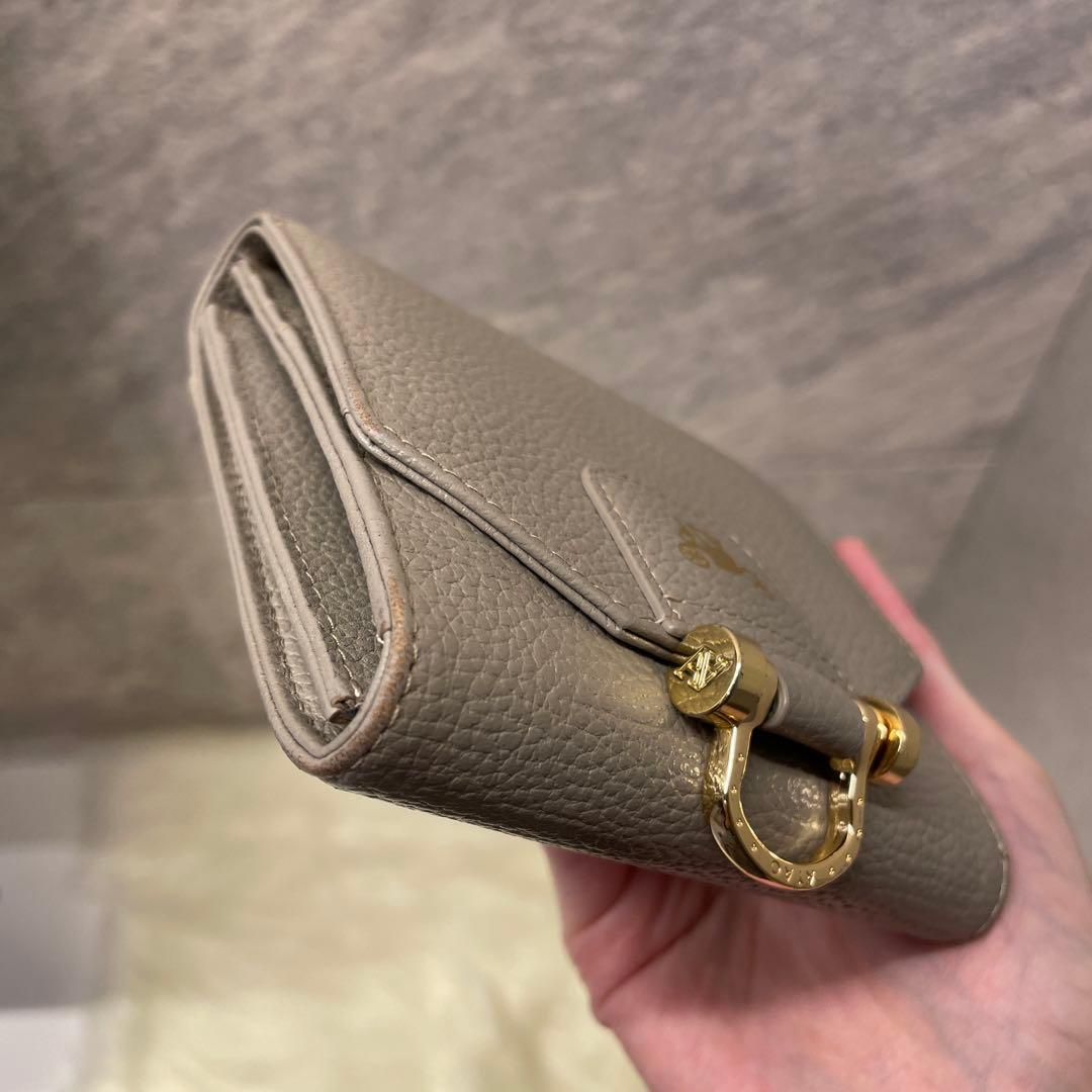 ATAO アタオ ロトロ 二つ折り財布 グレージュ