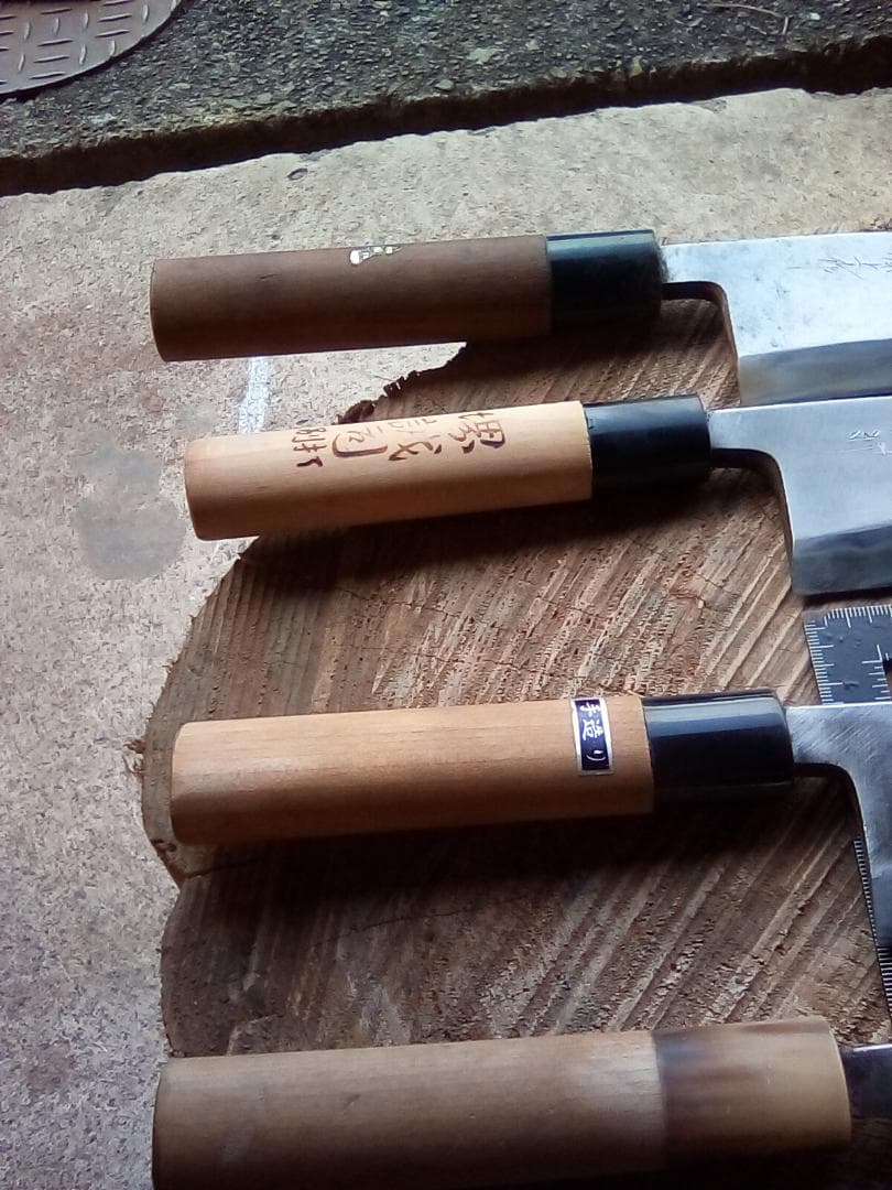 テル　中古包丁　鋼　出刃　4本　正藤　堺誠司　豊照　関孫六