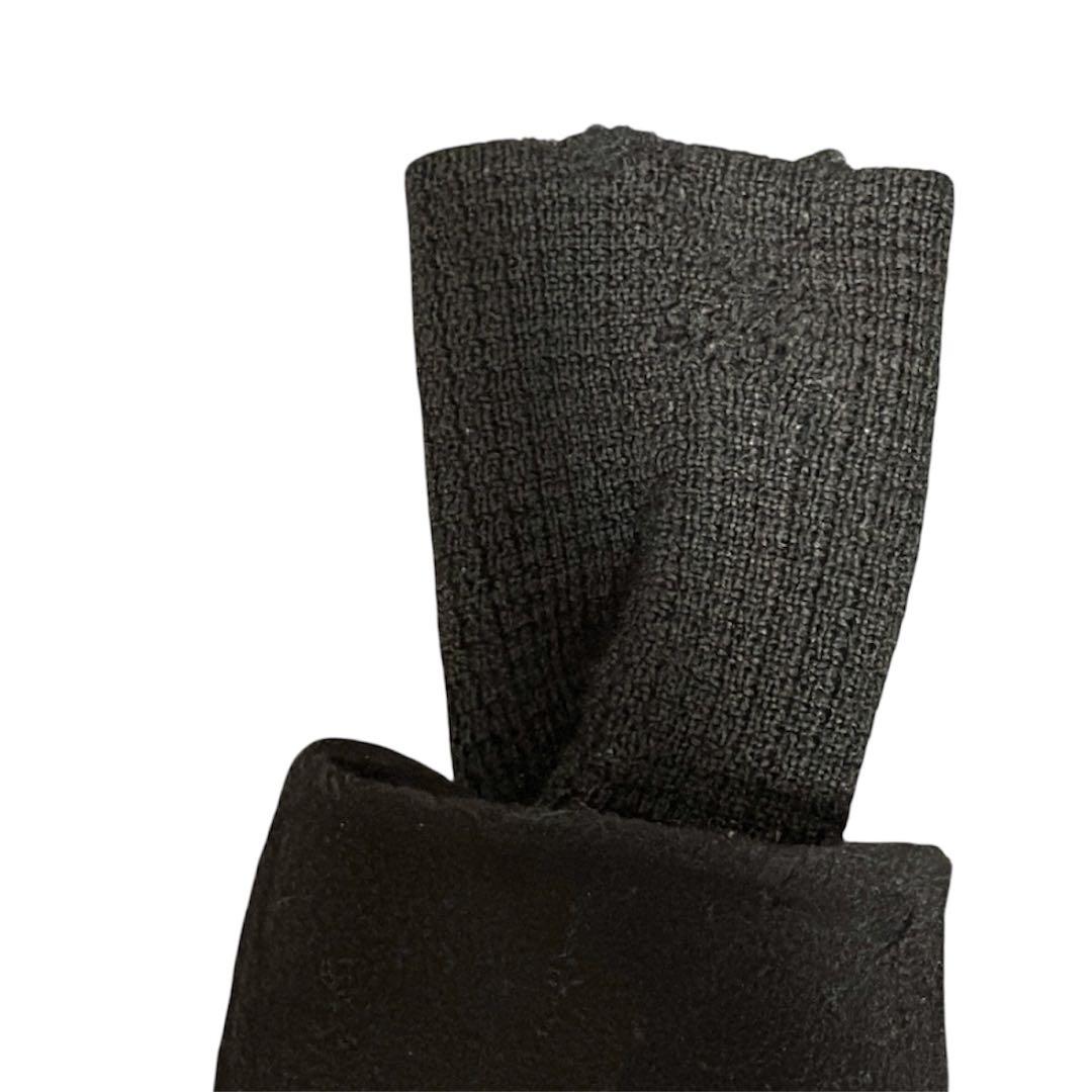 gene par YUKIO MISHIBA サムホール コート ウール 黒