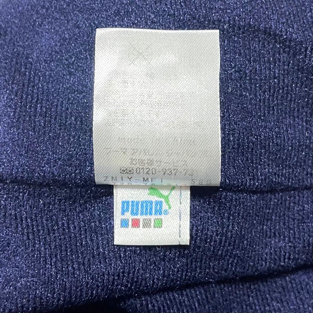 00s PUMA ナイロン 上下セットアップ サイズO ネイビー ラインジャージ