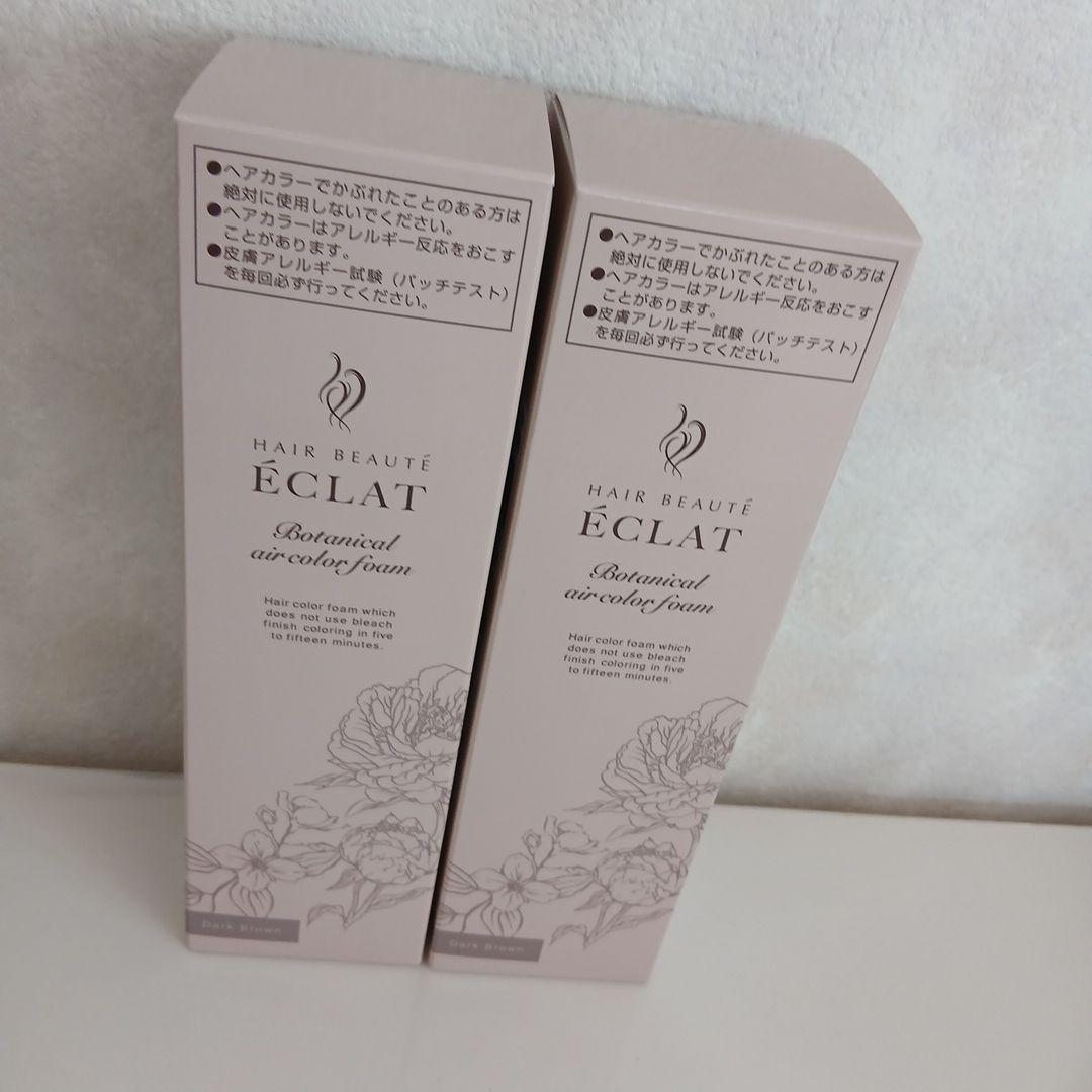 ヘアボーテエクラボタニカルエアカラーホームダークブラウン150g2本セット