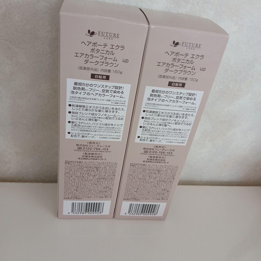 ヘアボーテエクラボタニカルエアカラーホームダークブラウン150g2本セット