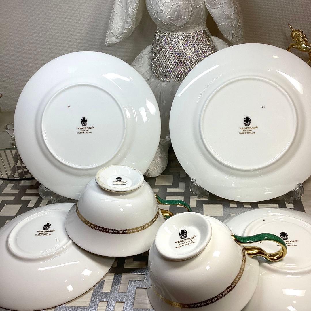 ウェッジウッド　ユーランダーパウダーグリーン　セット