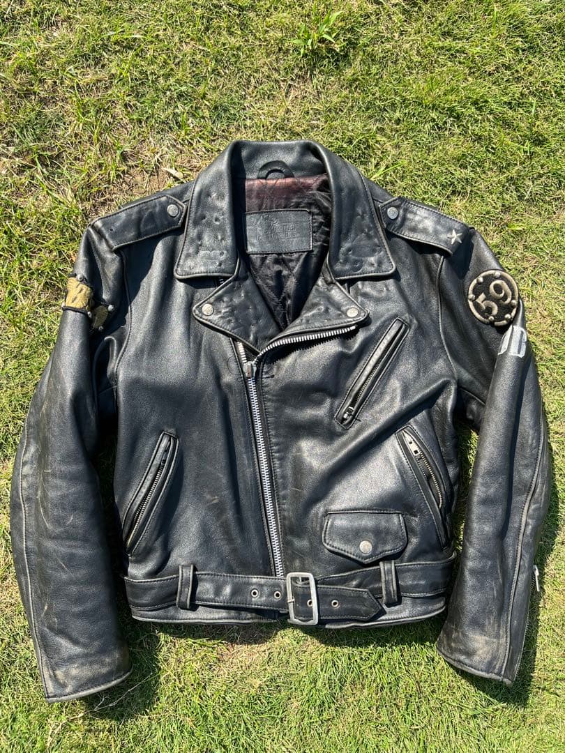 ダブルレザージャケット　ライダース　Blanded garments