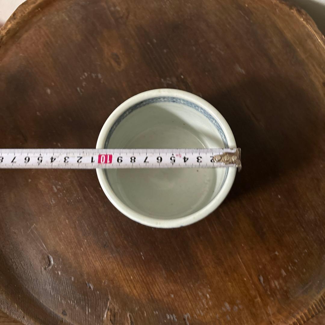 古伊万里染付　火入　江戸時代.明治　骨董品　アンティーク　古道具　白磁　検:李朝