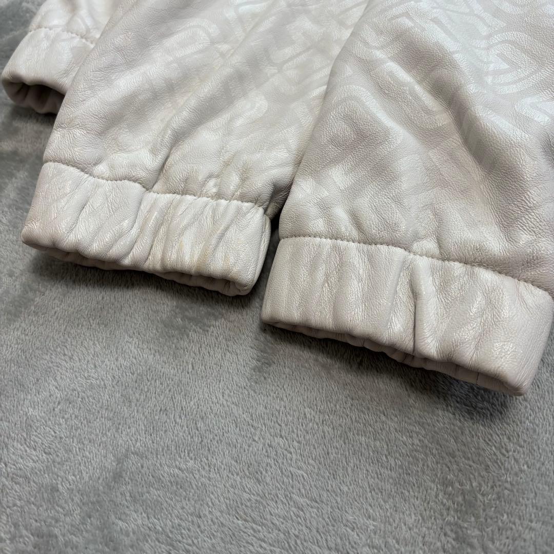 GARNIER ラムレザージャケット　L 総柄　MA-1 ブルゾン　21年モデル