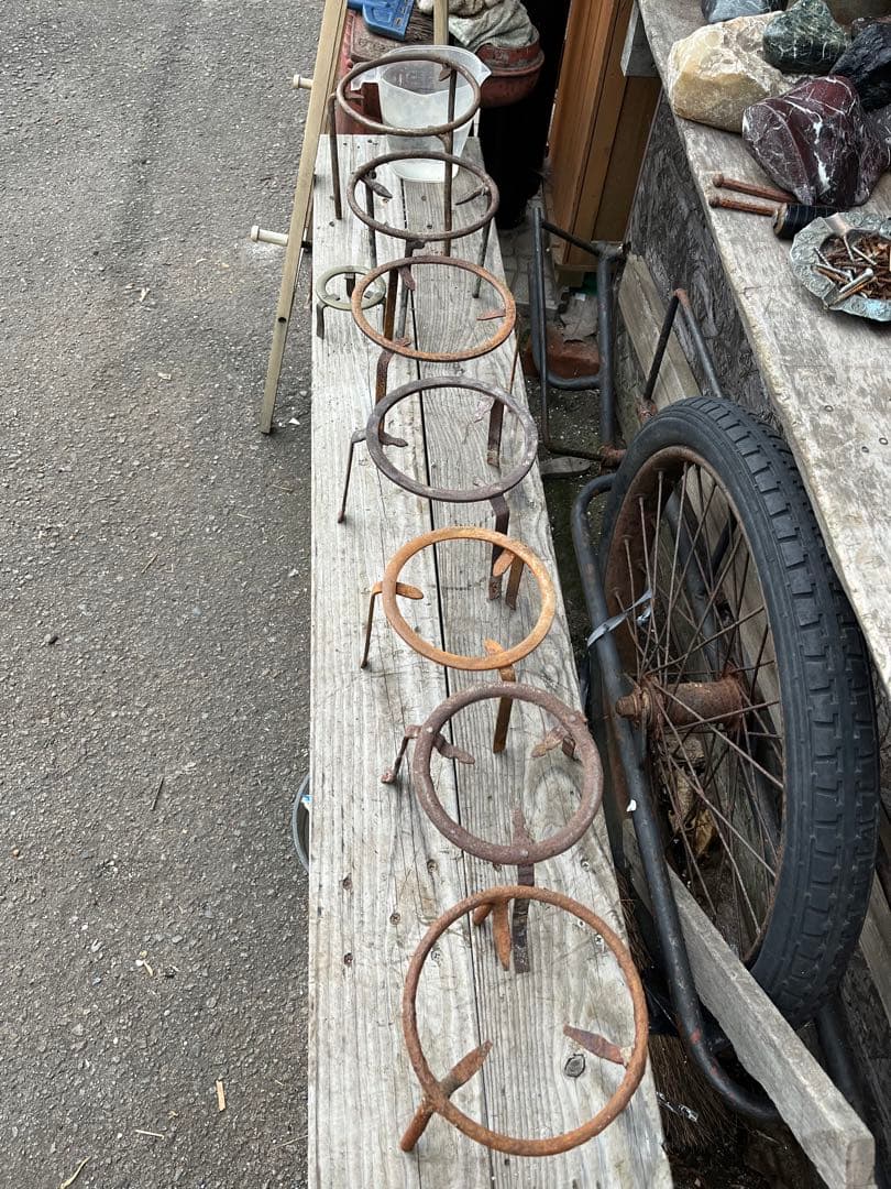 五徳、火鉢五徳、鉄製五徳、囲炉裏五徳、長火鉢五徳、鍋敷き、キャンプ用品