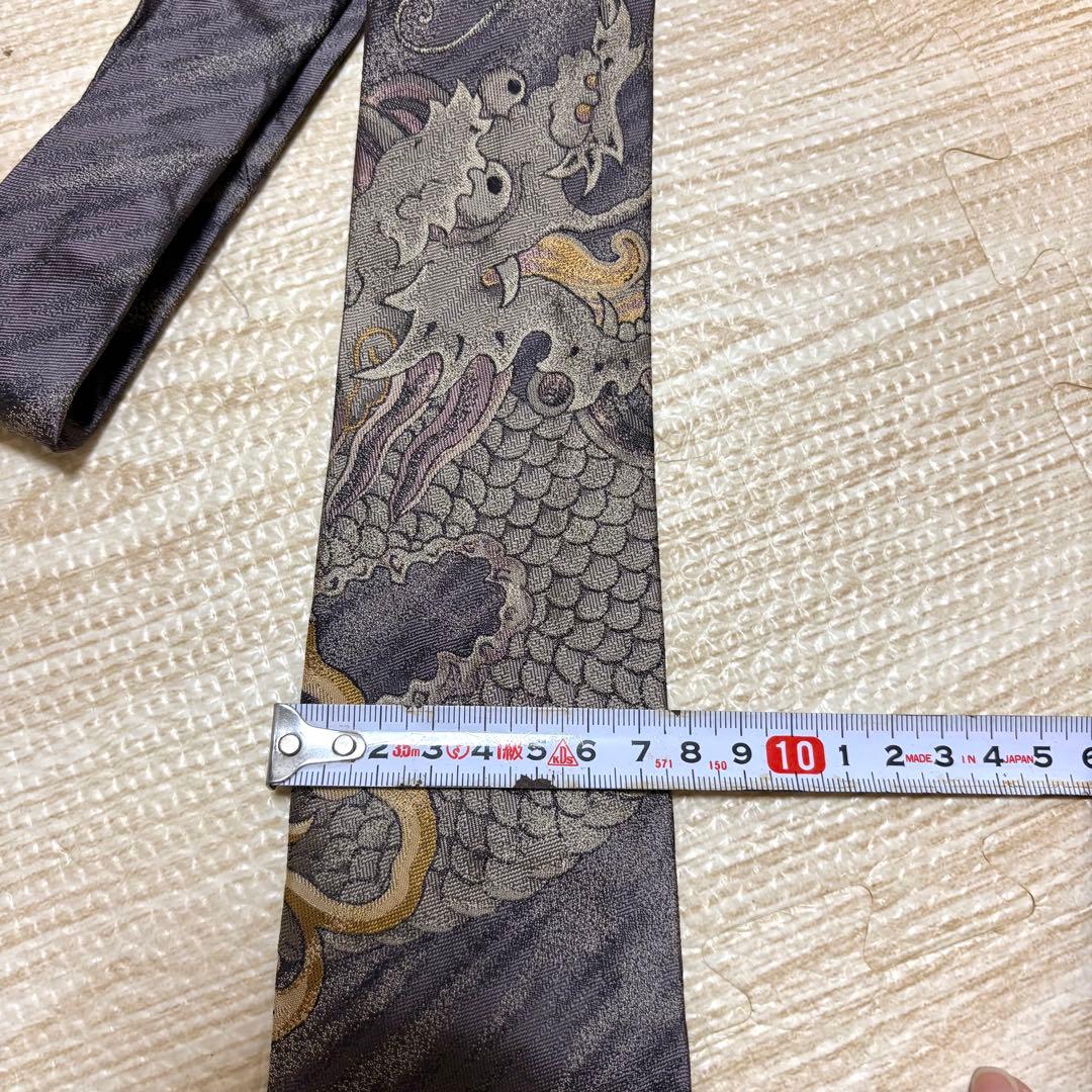 ヴィヴィアン ネクタイ シルク製 ドラゴン柄ネクタイ 昇龍 龍柄 和柄