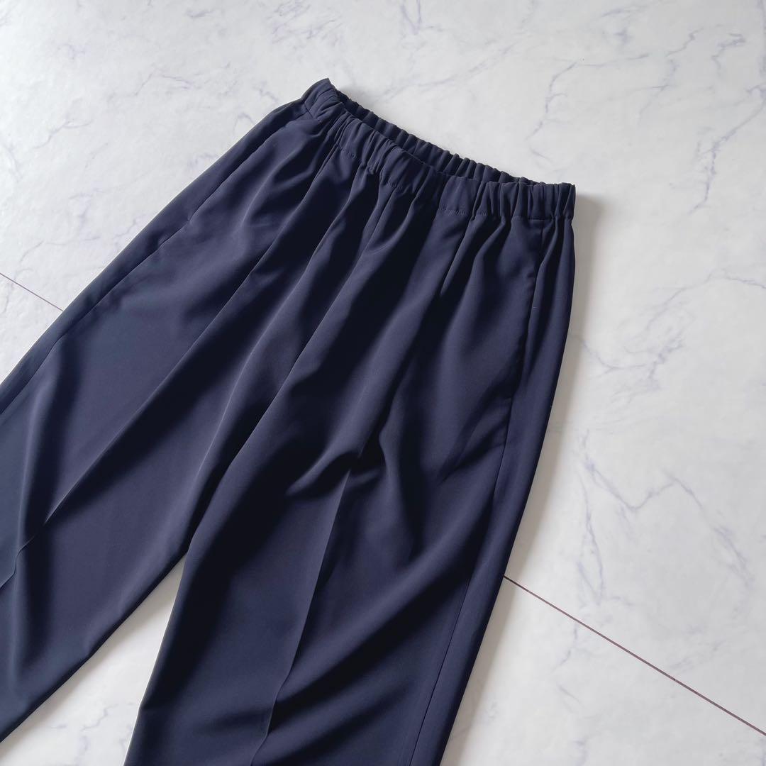 【美品】グリーンレーベルリラクシング ノーカラー セットアップ パンツスーツ40