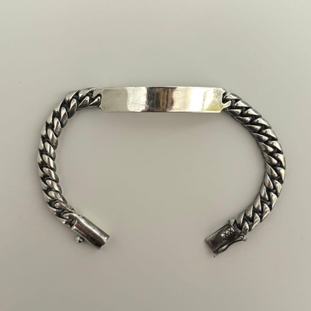 重量感　ヴィンテージ　ＩＤブレスレット シルバー925 喜平
