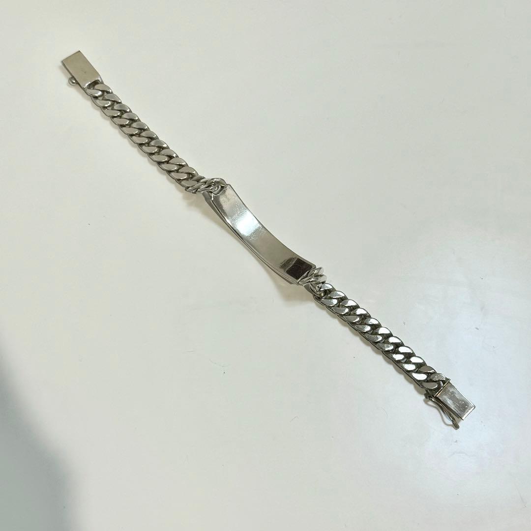 重量感　ヴィンテージ　ＩＤブレスレット シルバー925 喜平