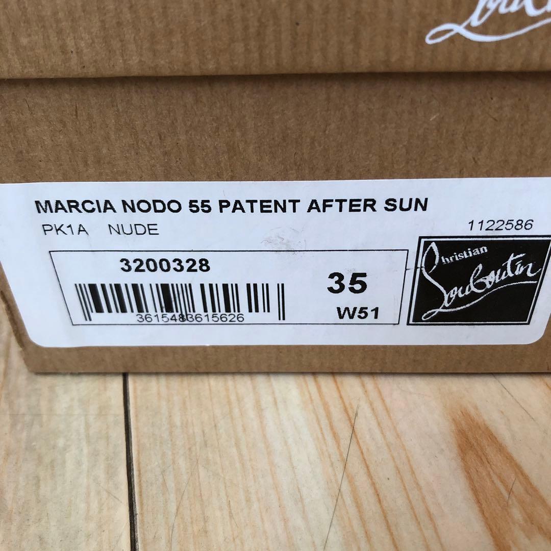 【限定】【美品】クリスチャンルブタン　ローヒール リボン マルシアノド35