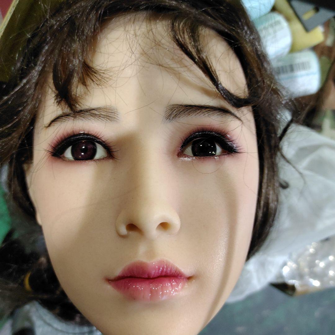 マネキンヘッド　シリコン　美容師　練習用　リアル