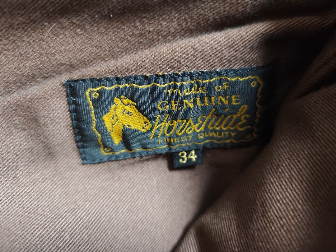 エアロレザー 34 レザーパンツ 革パン 本革 馬革 バイカー 5ポケット 茶