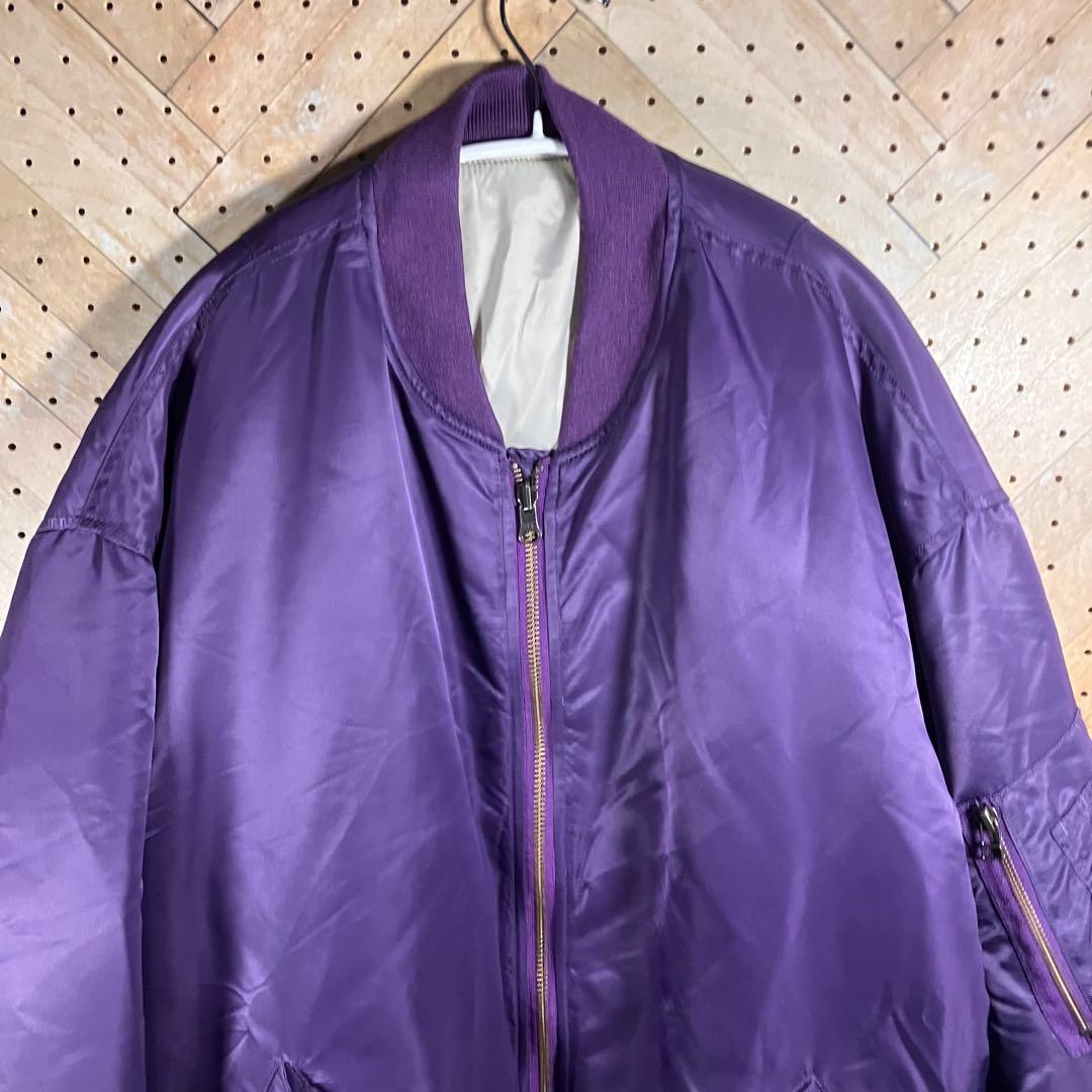 CONVERSE TOKYO MA-1 パープル 中綿 フリーサイズ