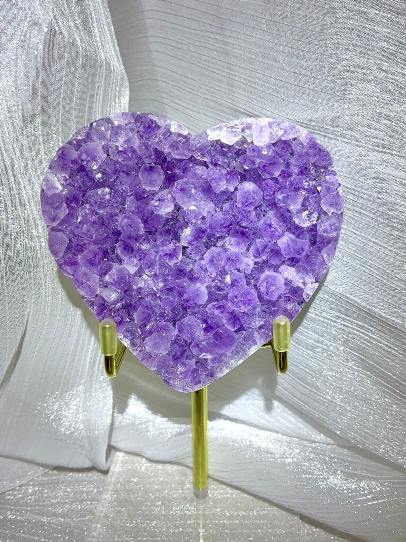 アメジスト　ハート　置物