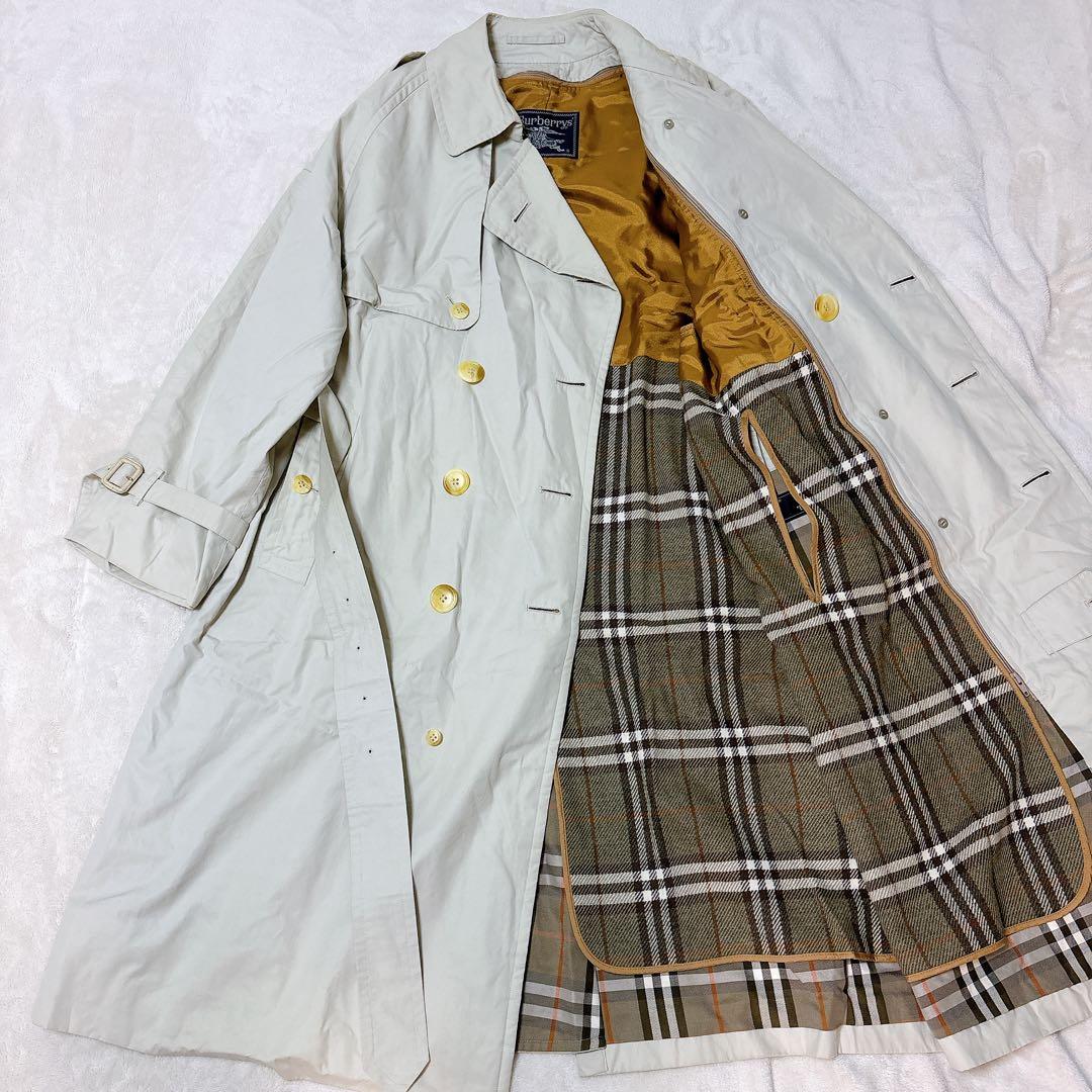 バーバリー ハニーベージュ トレンチコート ノバチェック ライナー・ベルト付き