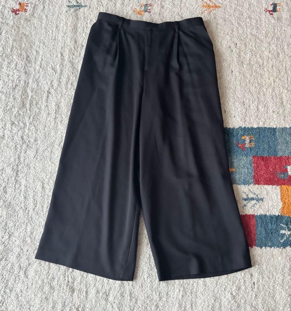 大きいサイズ　3点セット　ノーカラーパンツスーツ　セットアップ　ニッセン　黒