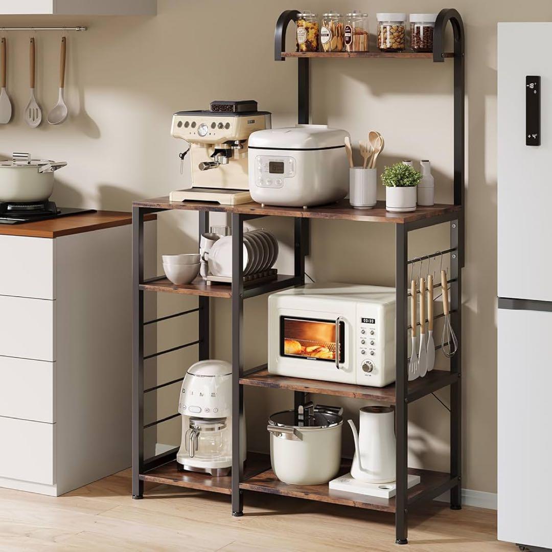 レンジラック キッチンラック レンジ台 食器棚 頑丈 高耐荷設計