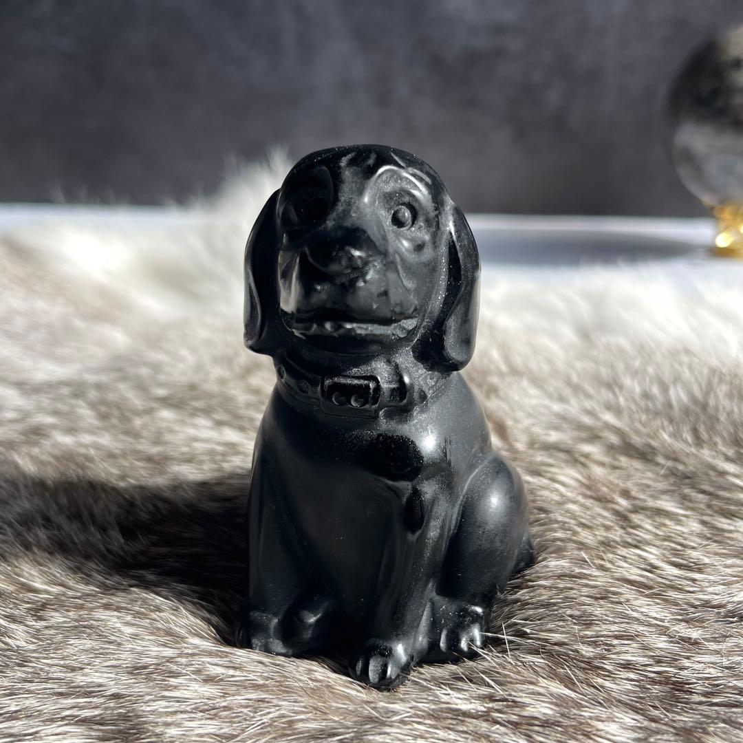 ブラックオブシディアン 犬 わんこ