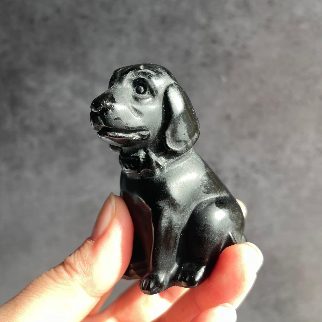 ブラックオブシディアン 犬 わんこ