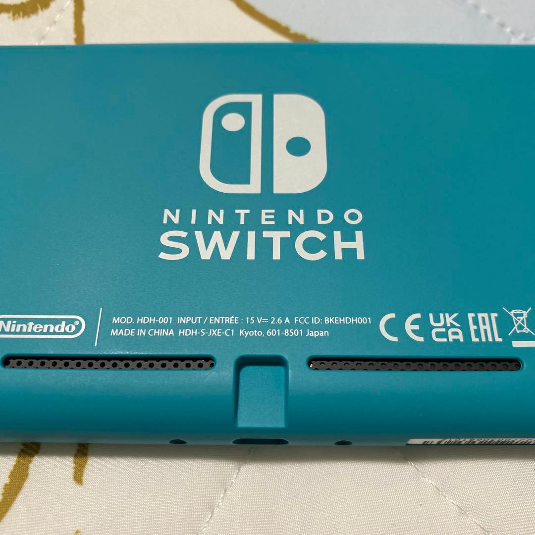 Nintendo Switch Lite ターコイズ 本体 充電器　公式ケース付