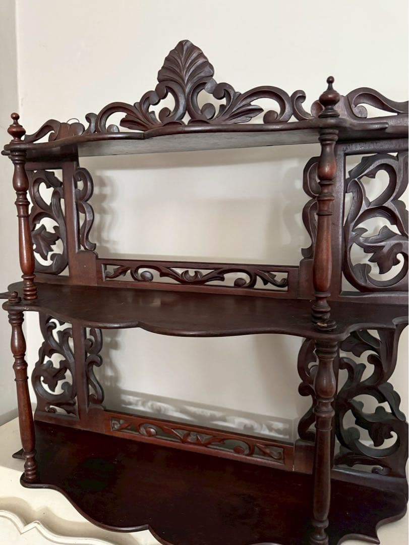 【き42】30 フランスアンティーク　ナポレオンシェルフ　棚　蚤の市