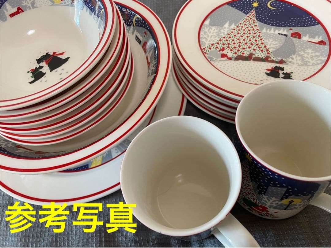 【あられ】クリスマスプレート・ボウル 12枚セット