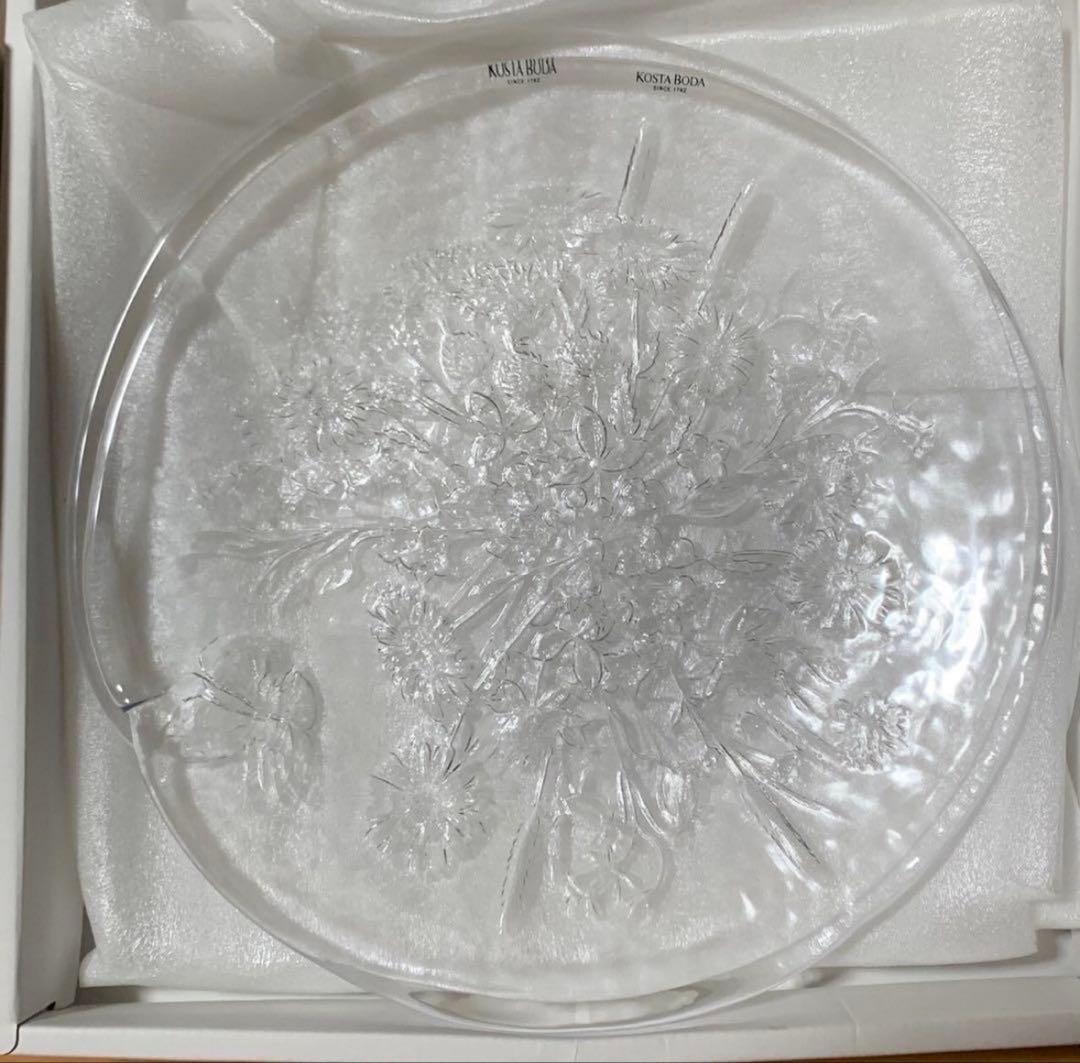 新品 廃盤 コスタ ボダ KOSTA BODA ウラ ペアプレート 4枚