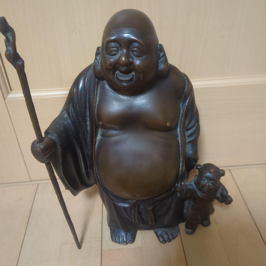 ブロンズ　布袋様　縁起物　置物