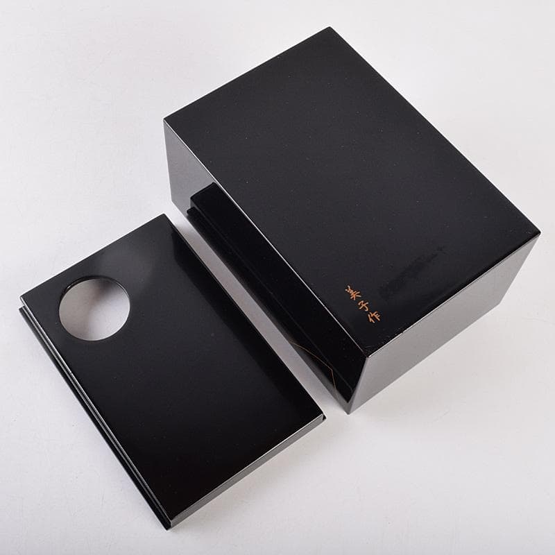 美子銘　扇蒔絵　茶箱　五良太甫呉祥瑞造　染付　振出など　十一点　M　R9008