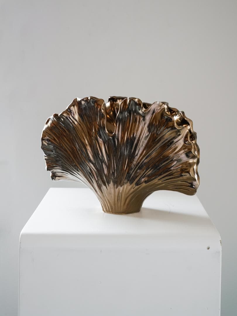 ヴィンテージ イチョウ 花器/ベース オブジェ ミッドセンチュリー