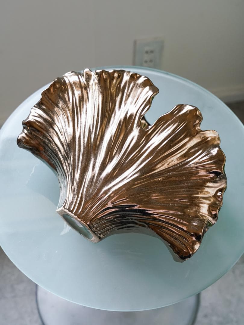 ヴィンテージ イチョウ 花器/ベース オブジェ ミッドセンチュリー