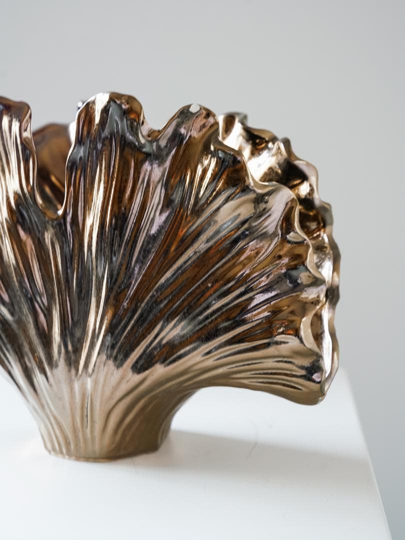 ヴィンテージ イチョウ 花器/ベース オブジェ ミッドセンチュリー