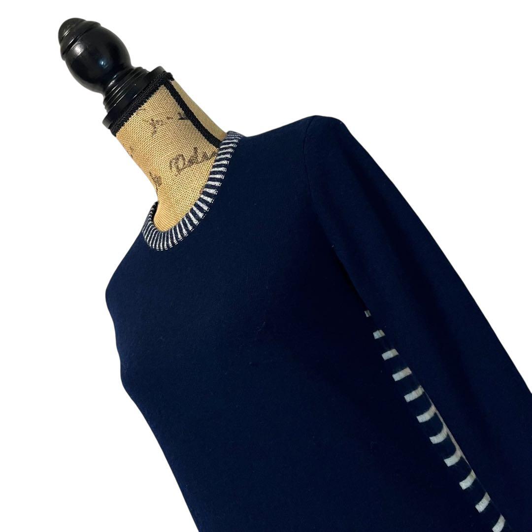 【カシミヤ100%】【M】DAMA collection 切り替え ニット