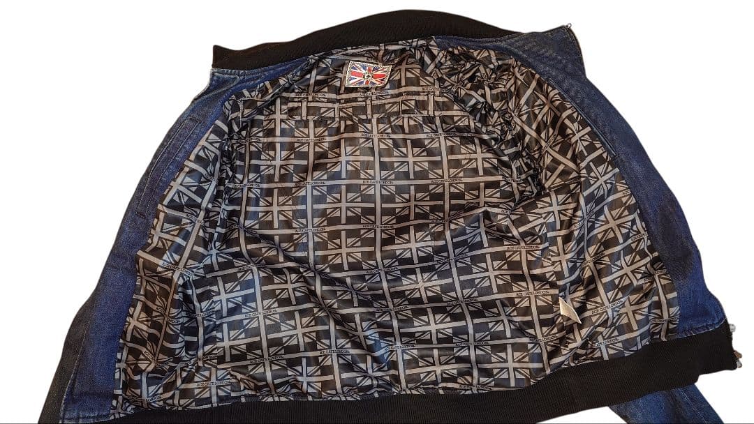 エースカフェロンドン ライダースジャケット ネイビー LLサイズ