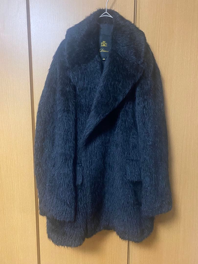 Drawer シャギー　ベルテッド　アルパカ　ケヌキ　Pコート　ブラミンク