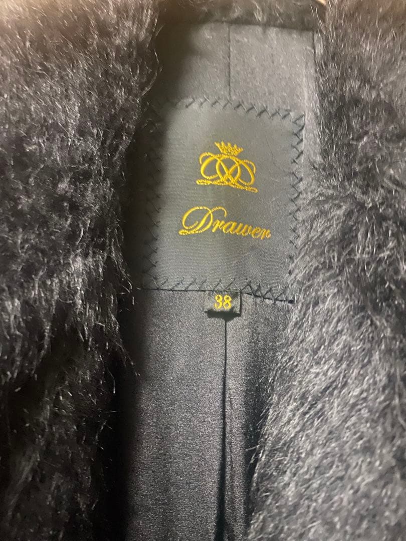 Drawer シャギー　ベルテッド　アルパカ　ケヌキ　Pコート　ブラミンク