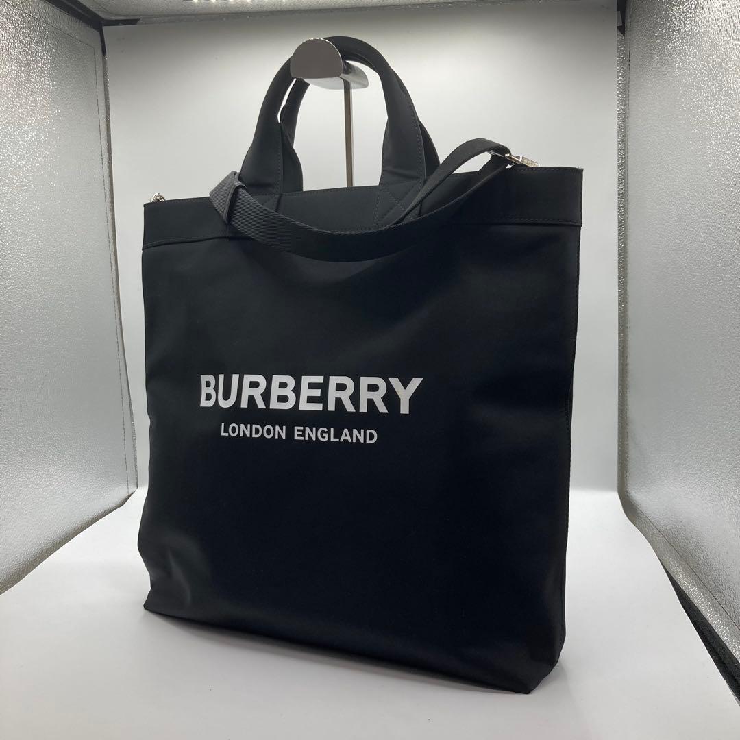 BURBERRY / アーティー ロゴ トートバッグ ショルダーバッグ ブラック