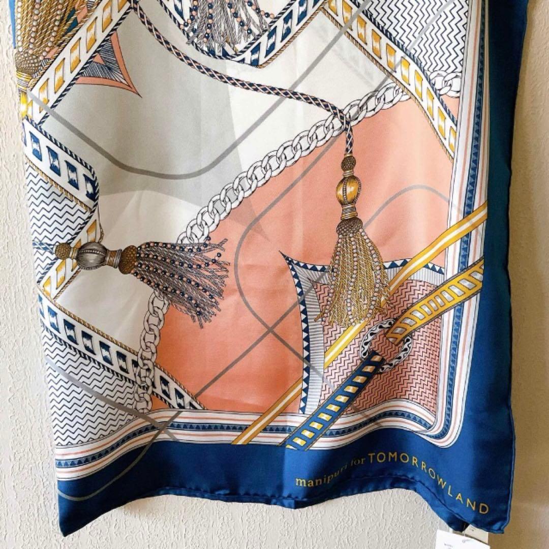 【タグ付き未使用】大判 絹100％マニプリスカーフシルク100％manipuri