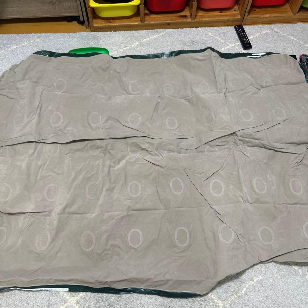 ベージュ 円形模様 セミシングルベッドフレーム