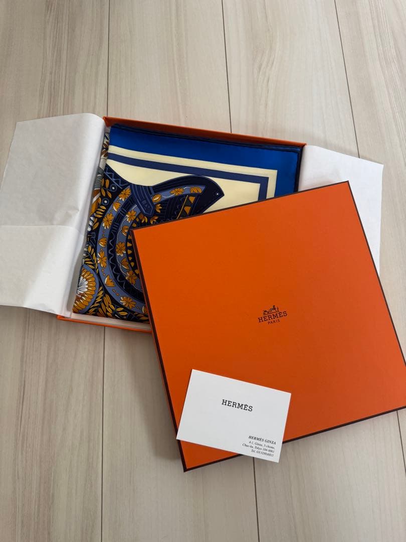 HERMES　スカーフ カレ90 Tapis de Selle 箱付き