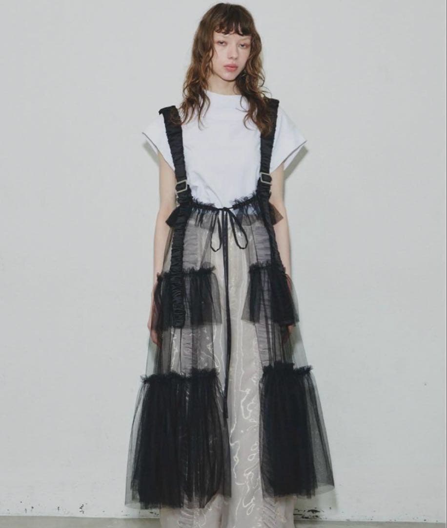 シースルーボリュームチュールデザインジレ