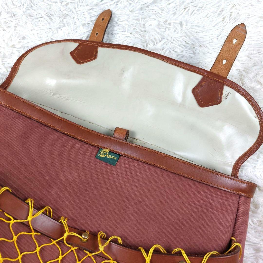 BRADY サンドリンガム ゲーム レザーキャンバス ベルトメッセンジャーバッグ