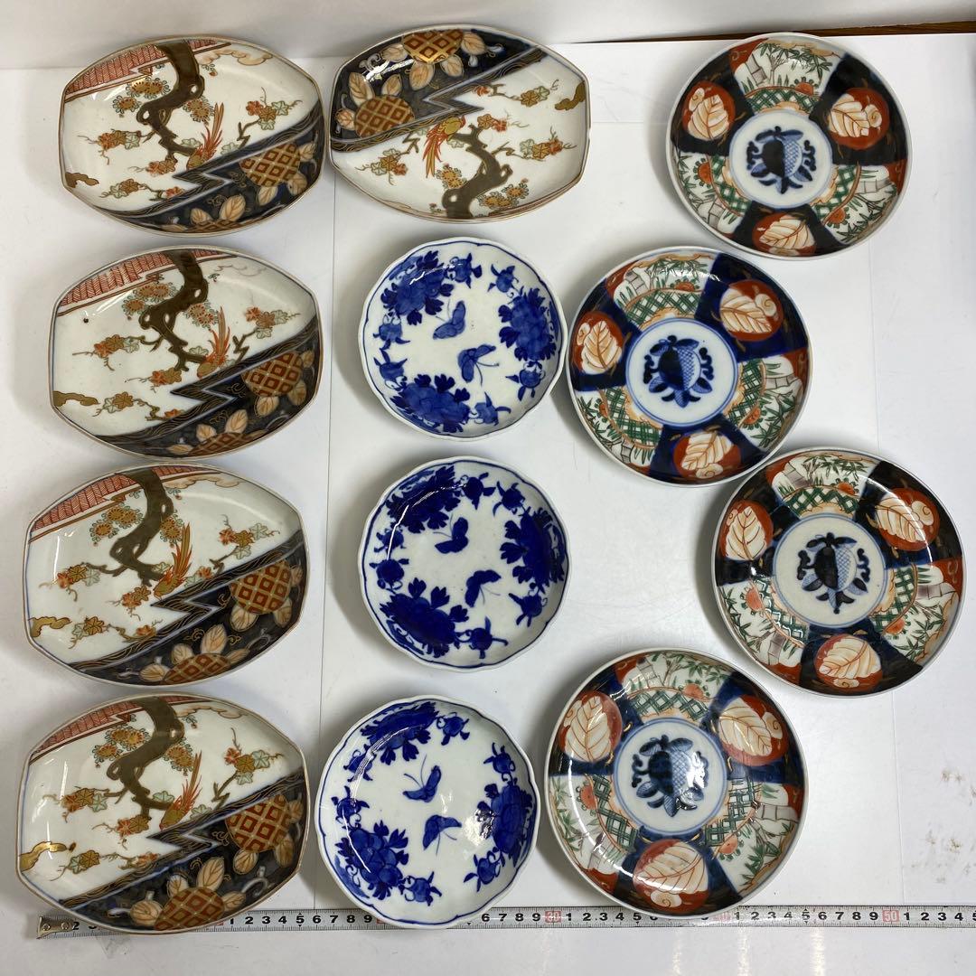 古伊万里　小皿・長皿等　w12.8/15.5/16.6cm 東K7-1215①