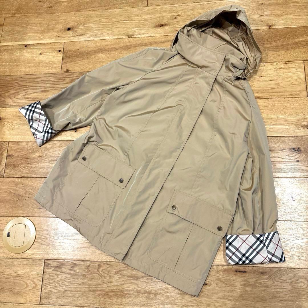【バーバリーロンドン】かわいいノバチェック マウンテンパーカー×ダウンベスト✳︎9